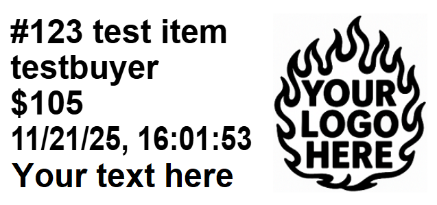 Hot-Label print preview example